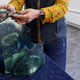 The hexagonal glass jug found at the site.